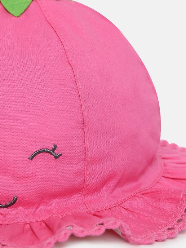 Reversible Sun Hat With Strawberry Print image number null